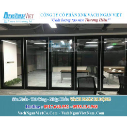 Vách ngăn kính di động có khung